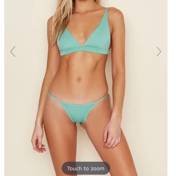 Sea Green Cheeky Swim Bottoms - Picture 2 of 8